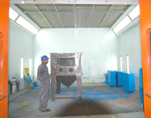 pu coated paint spray booth 2
